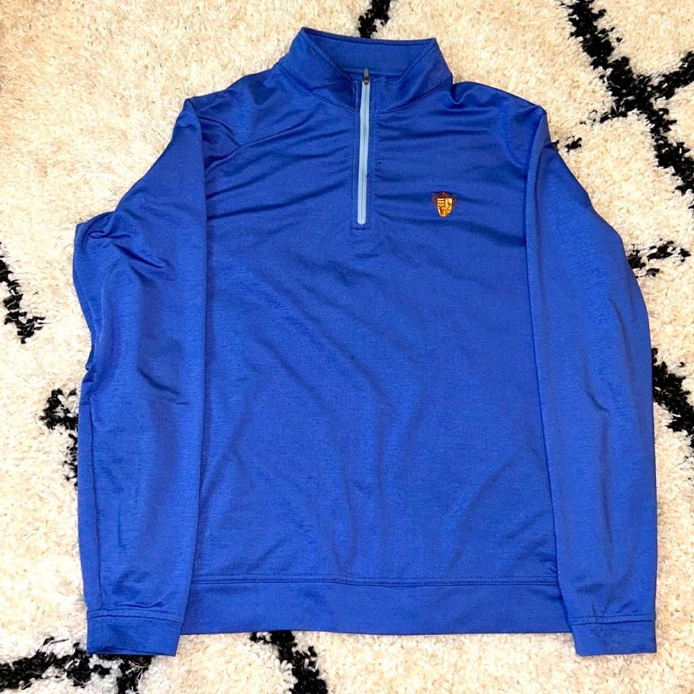 Peter Millar L Perth Performance Quarter Zip (Blue)